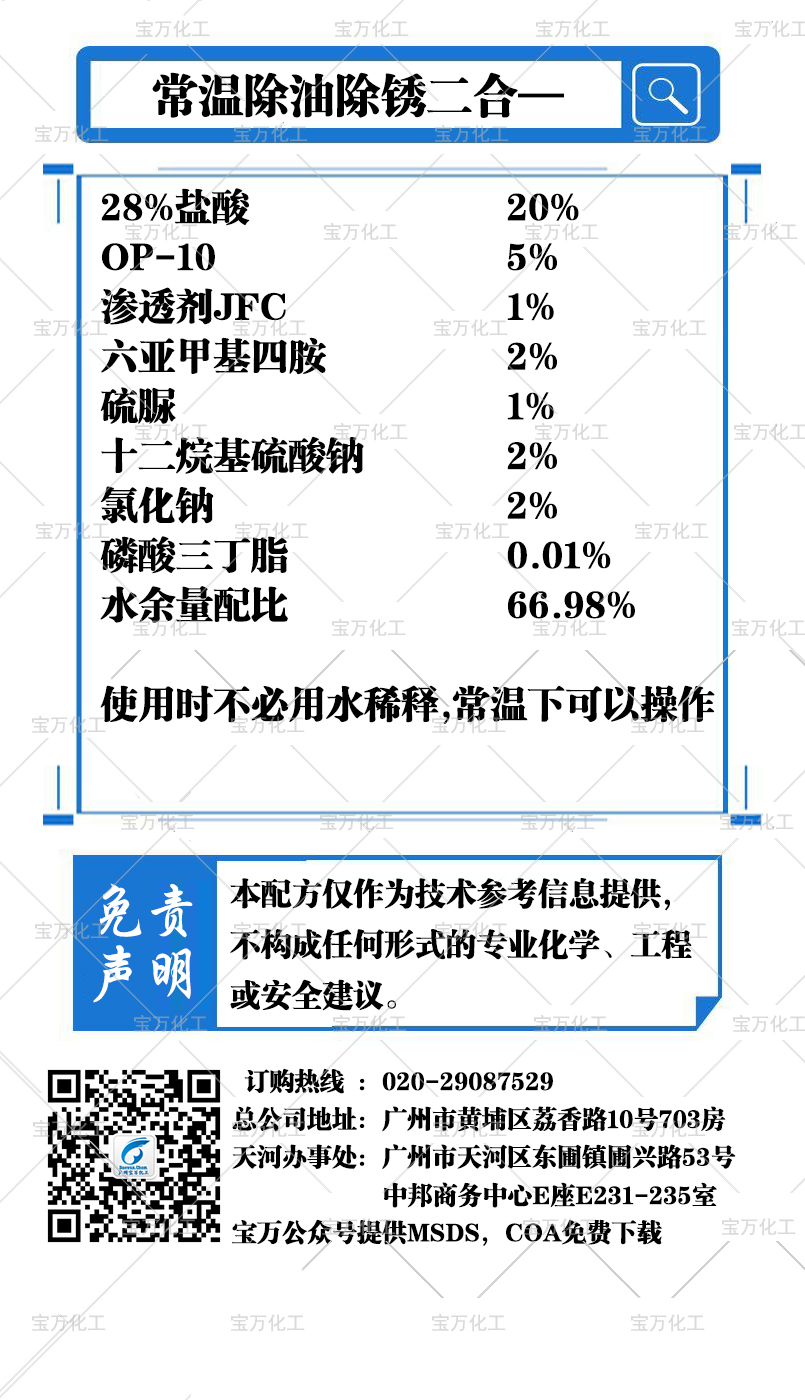 常溫除油除銹二合—